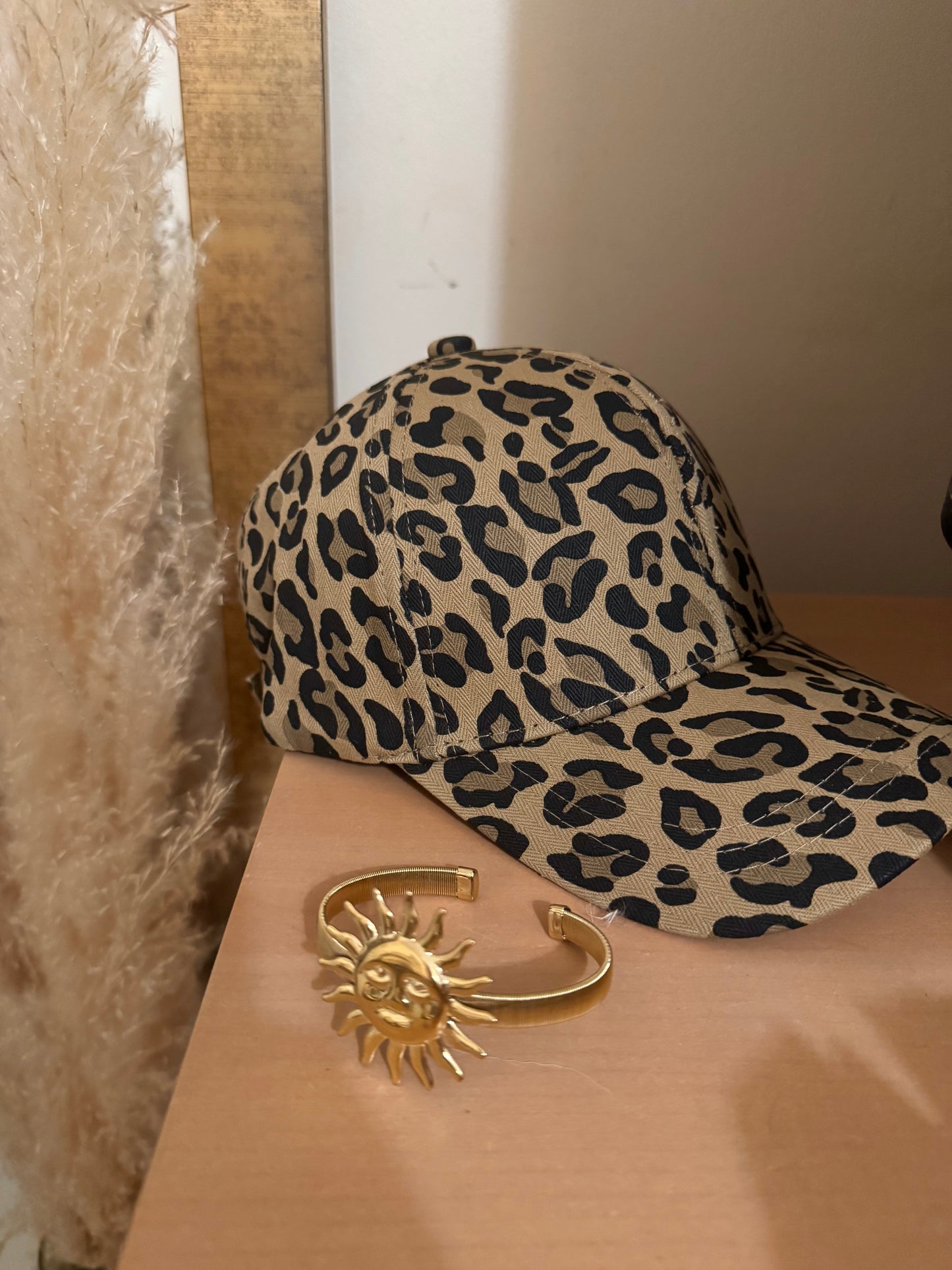 Casquette à imprimé leopard