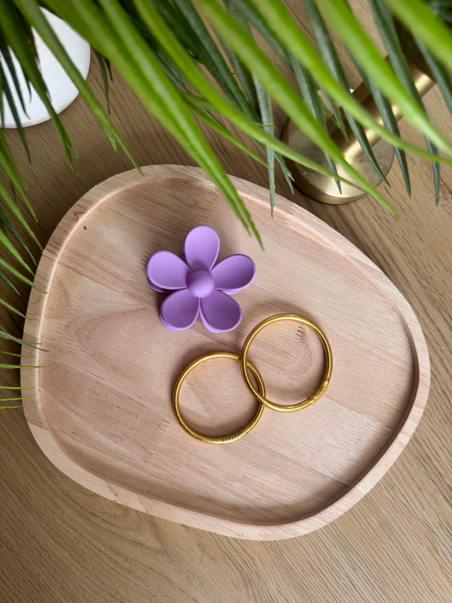 Pince à cheveux fleur violet