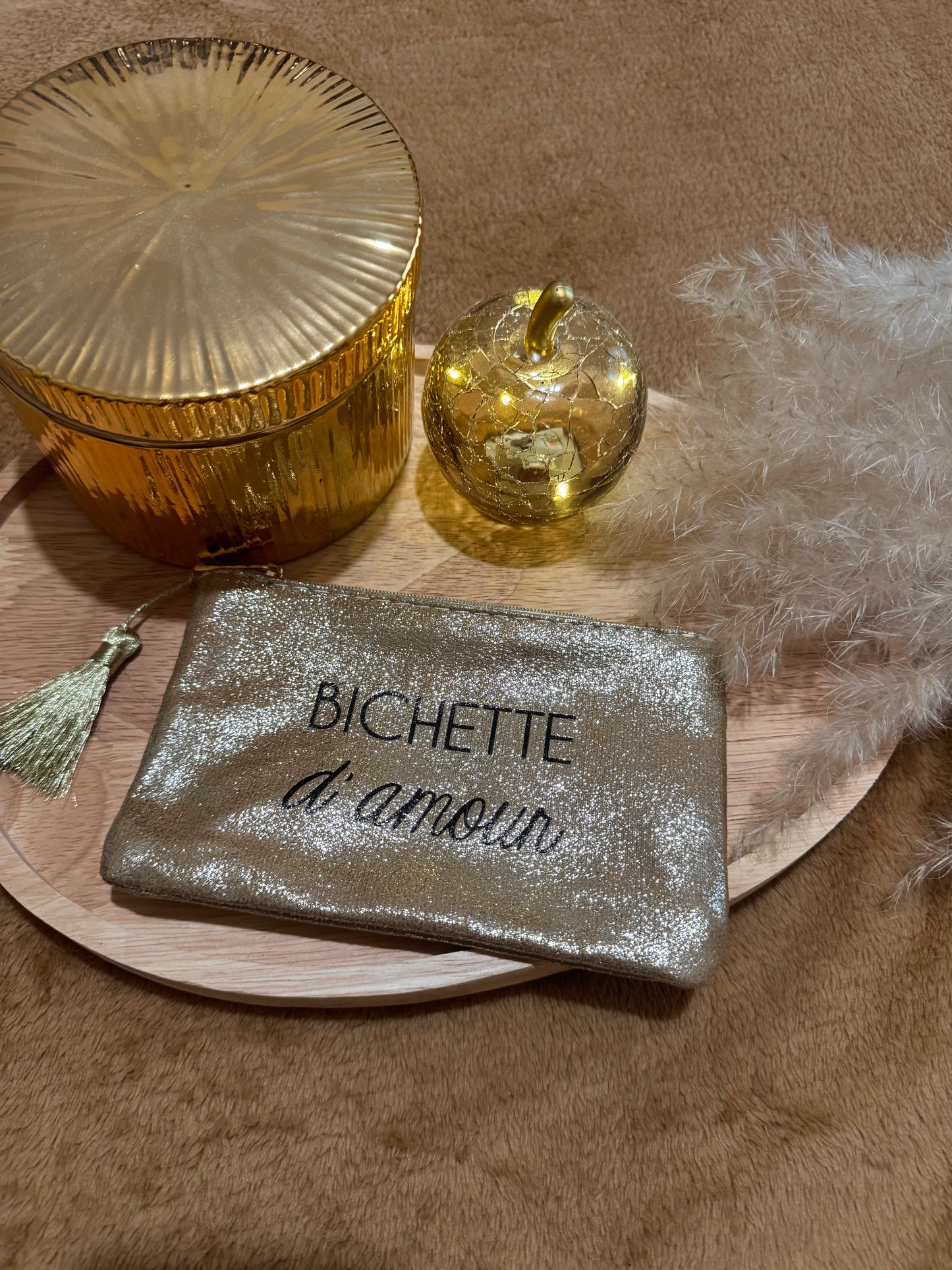 Pochette dorée bichette d'amour