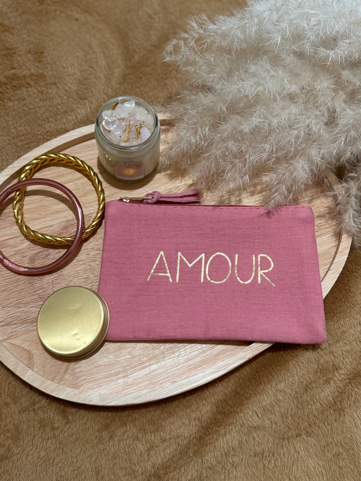 Pochette rose amour