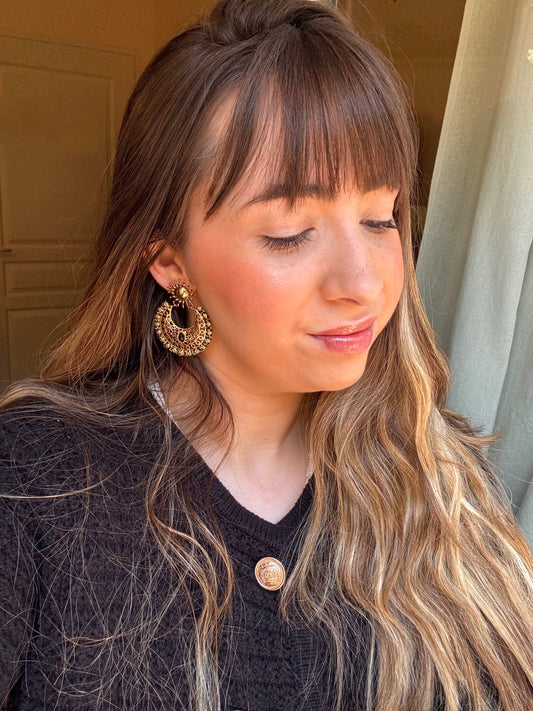 Boucles d’oreilles Leïla noires