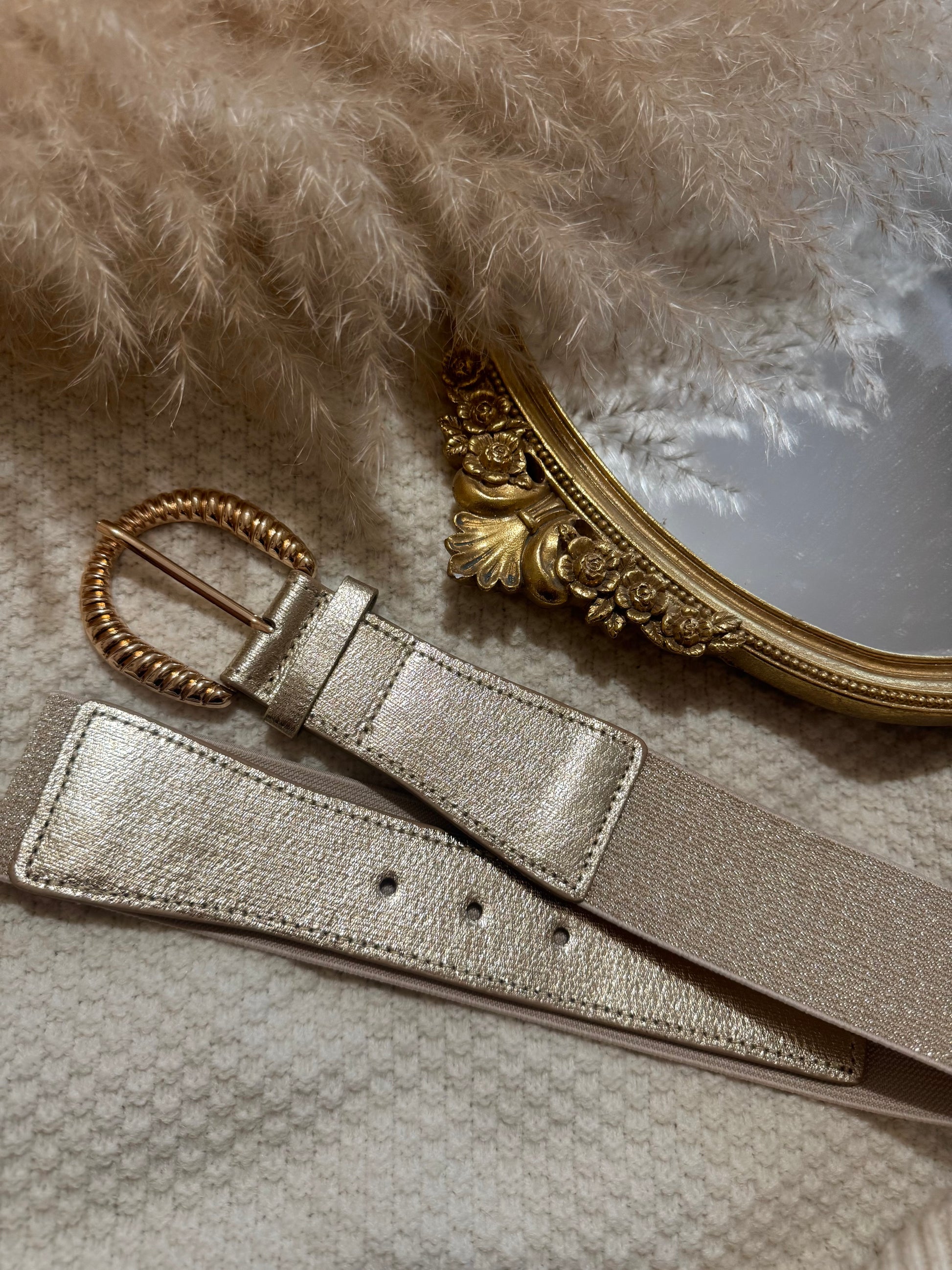 Ceinture élastique dorée 