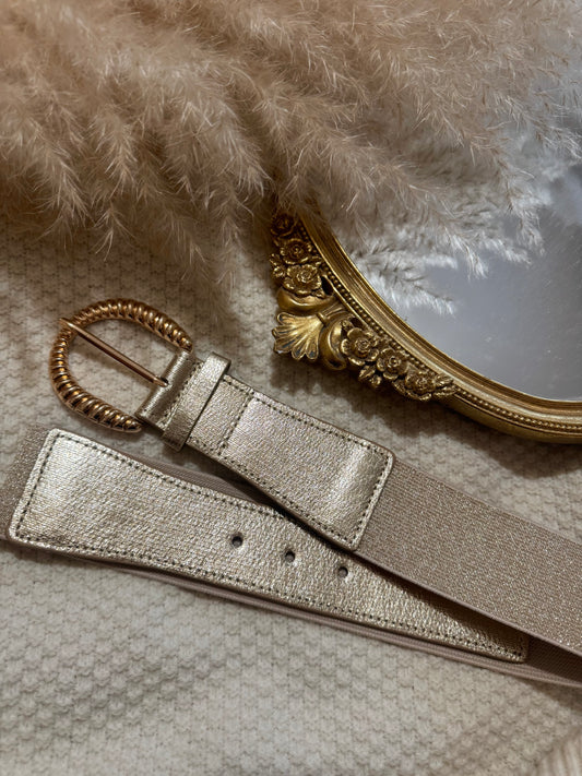 Ceinture élastique dorée 
