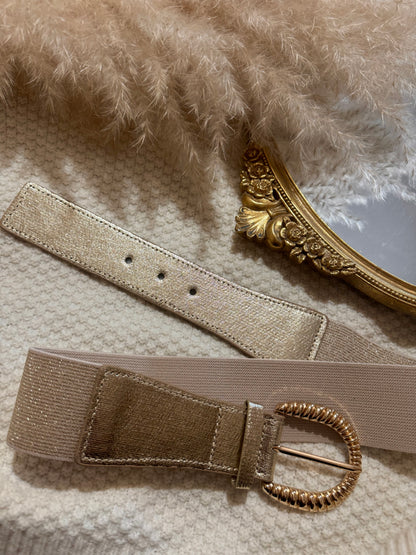 Ceinture élastique dorée
