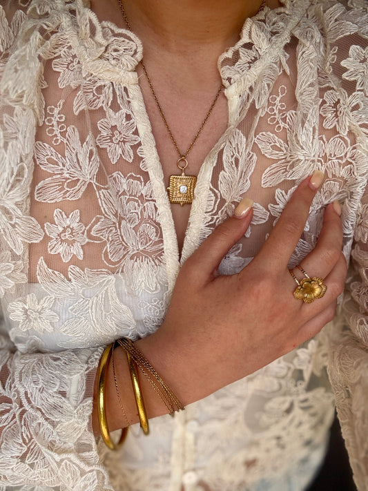 Collier Kahina blanc