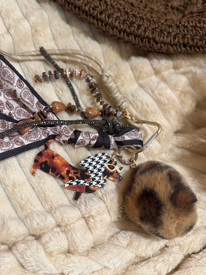 Grigri de sac pompon peluche