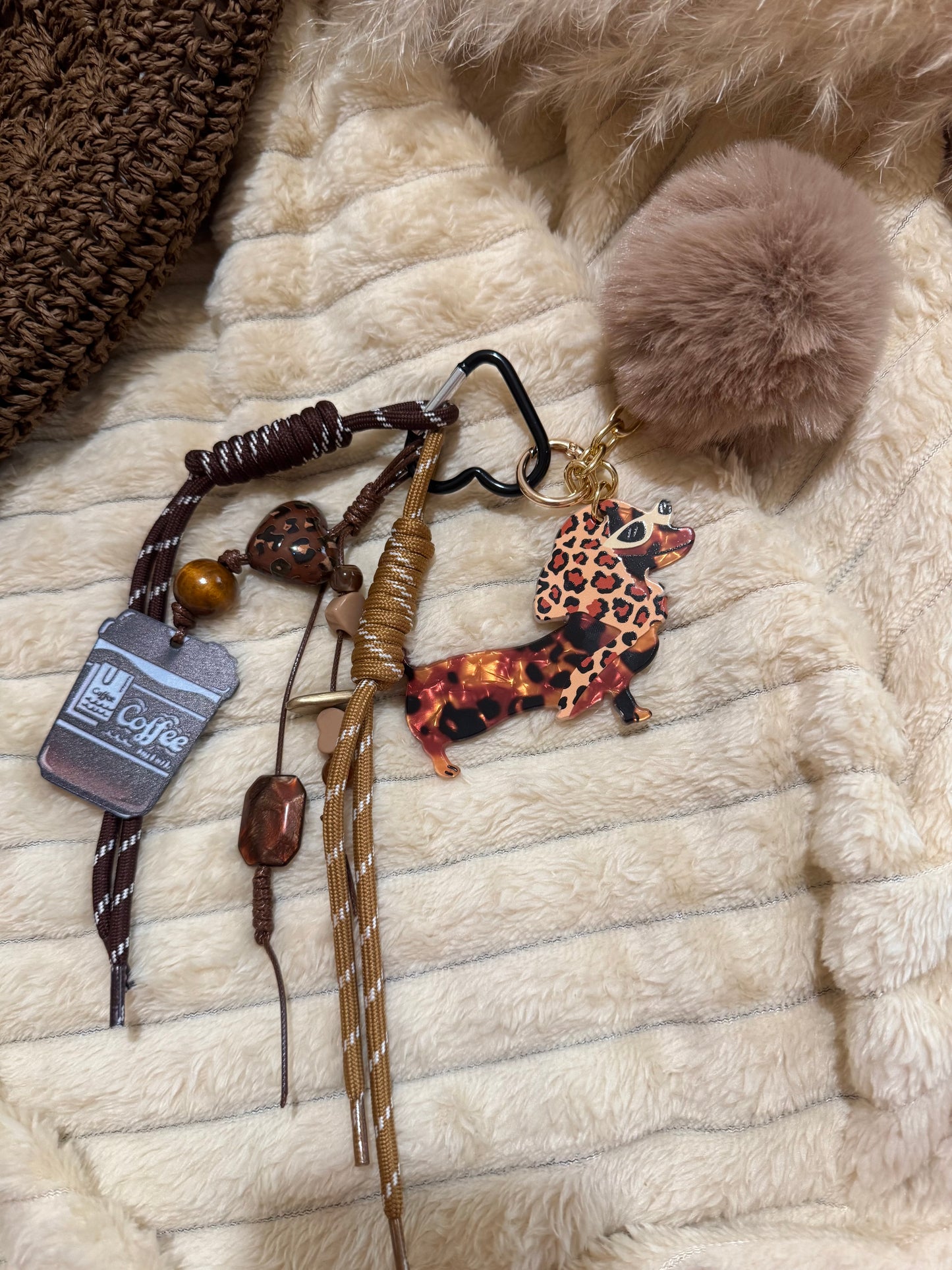 Grigri de sac pompon peluche