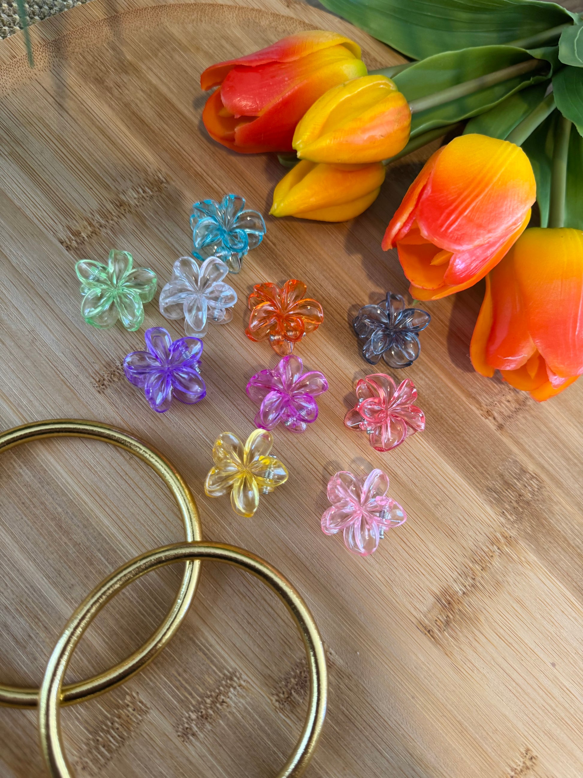 Mini pince à cheveux fleur
