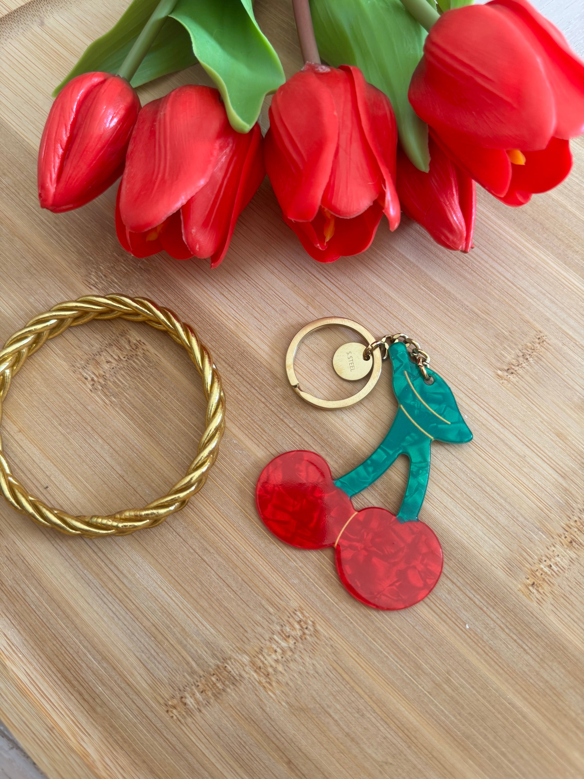 Porte-clé cerise