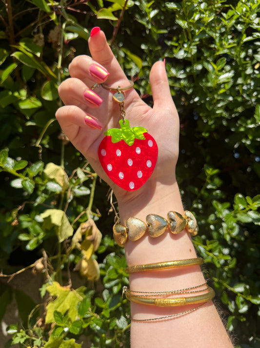 Porte-clé fraise 